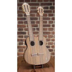Ortega HYDRA Ukulele Tenore Elettrificato a Doppio Manico con Custodia