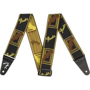 Tracolla Fender Weighless™ 2" Mono Black/Yellow