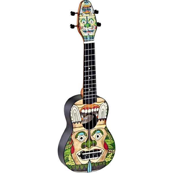 KEIKI K2-TM PACK UKULELE SOPRANO CON ACCORDATORE, TRACOLLA, PLETTRI E BORSA